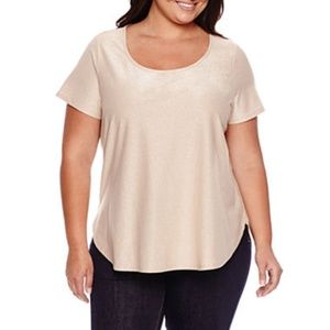 NWT Ashley Nell Tipton Sparkle Boyfriend Shirt